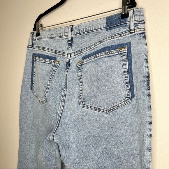 Abercrombie & Fitch The Ankle Straight Ultra High Rise Jeans Knee Patch 33 16s - Picture 15 of 16